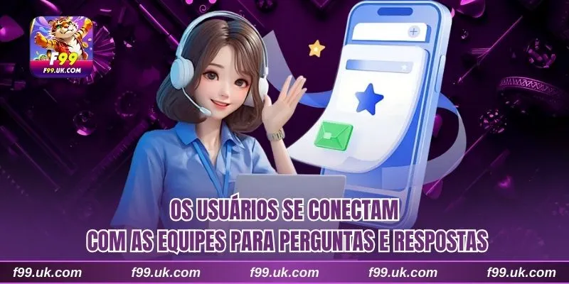 Os usuários se conectam com as equipes para perguntas e respostas